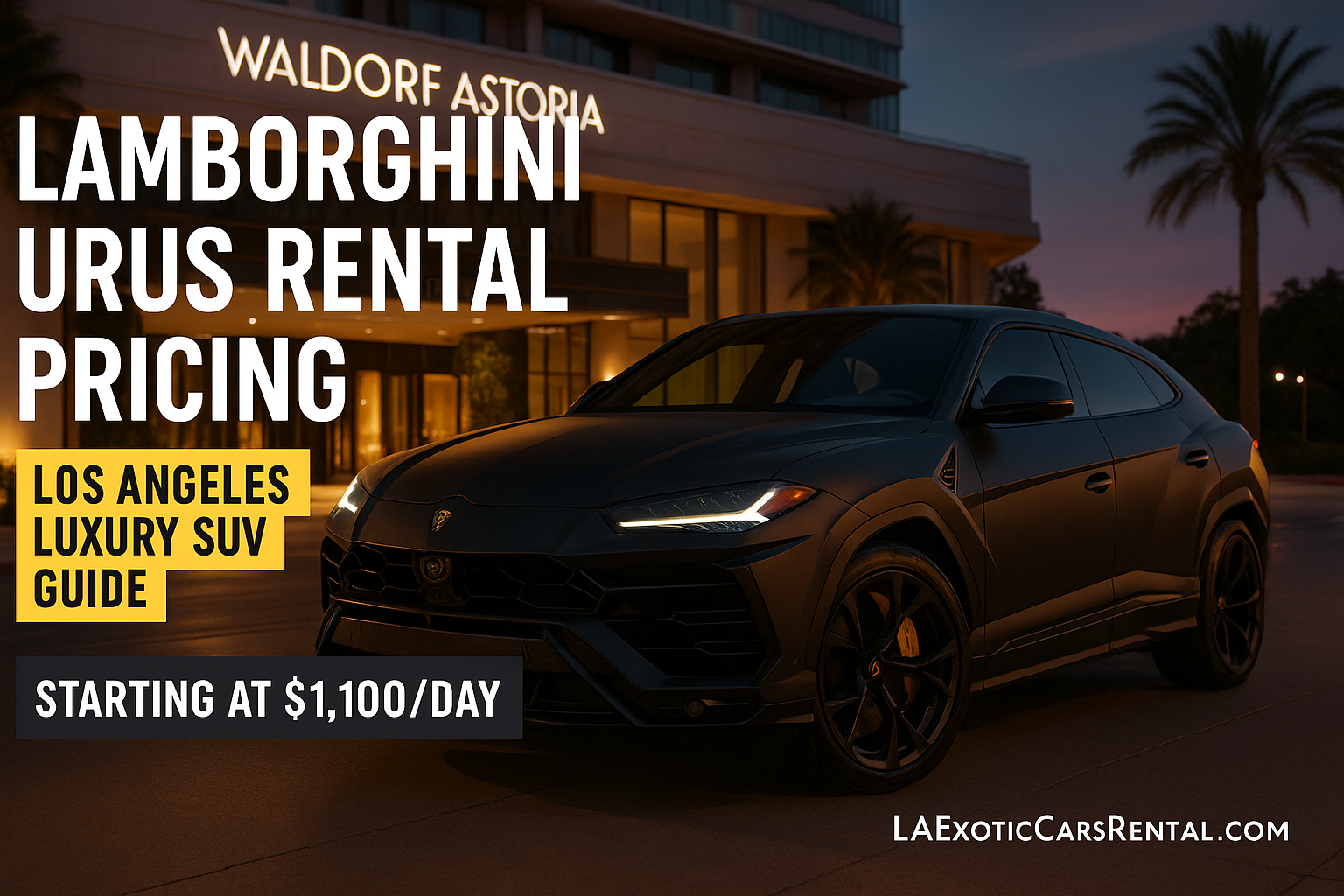 Lamborghini Urus Rental Cost Los Angeles [2025]: Rates, Tips & What to Expect